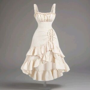 Romantic Multi Layered Dress Vtg Inspired Palace Ruffle Hem Regency Sz 0X